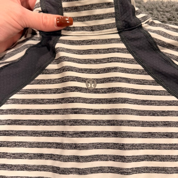 lululemon athletica Gray Striped Long Sleeve Top - Picture 6 of 6